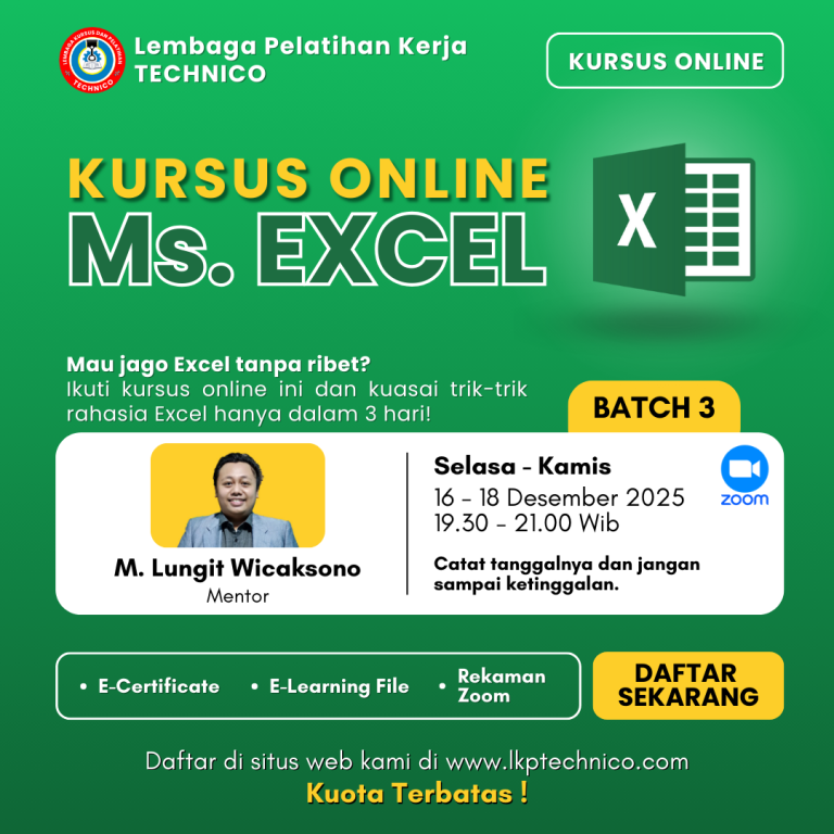 Kursus Online Webinar Microsoft Excel