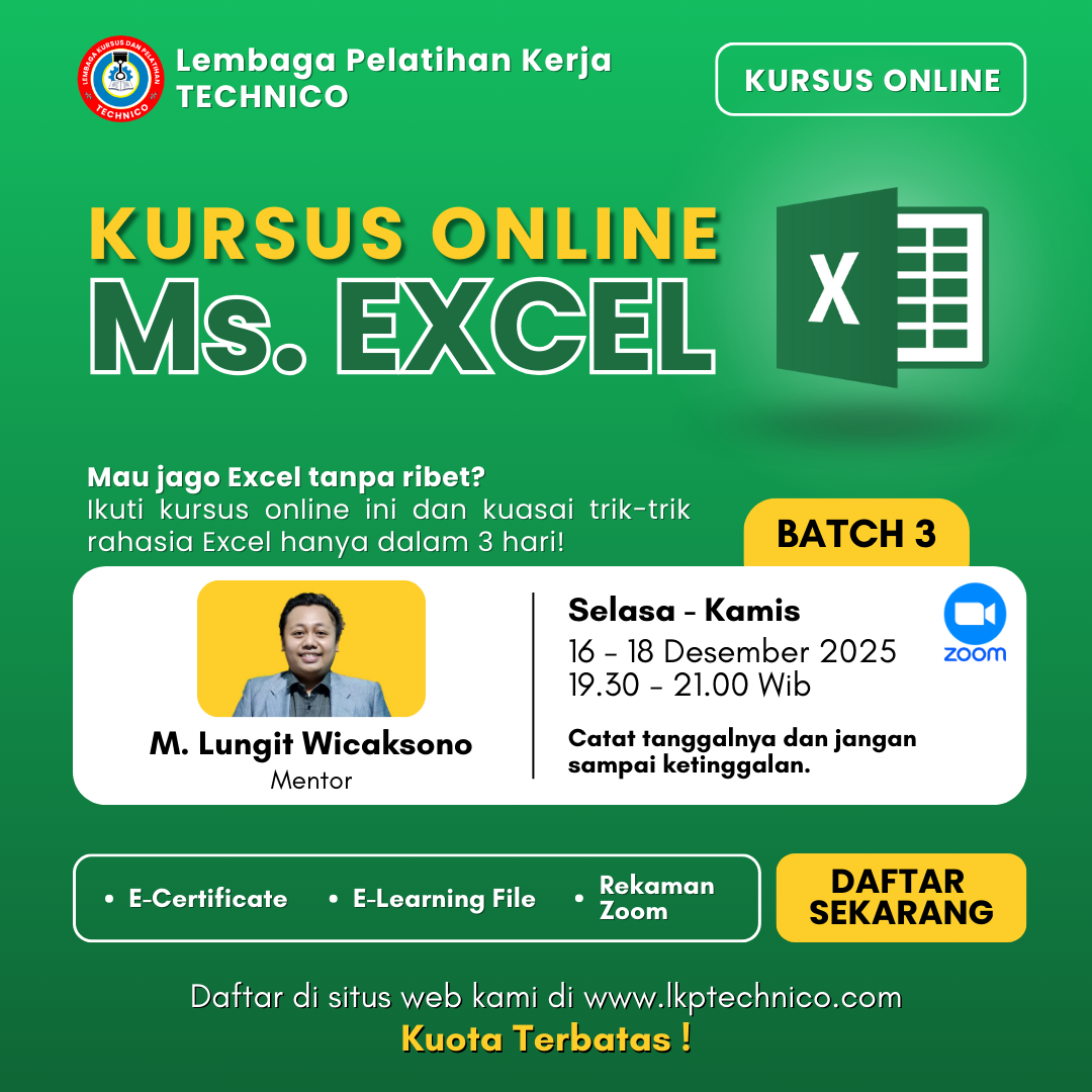 Kursus Online Webinar Microsoft Excel